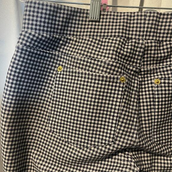 Michael Kors pull on legging size Medium Gingham blue/white - Picture 6 of 10